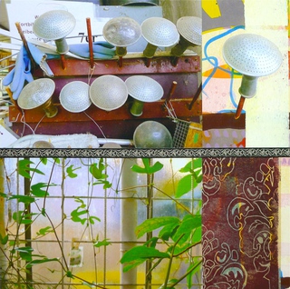 "Serie: Botanischer Garten" | 30 x 30 cm | 2019 | Collage auf Holz